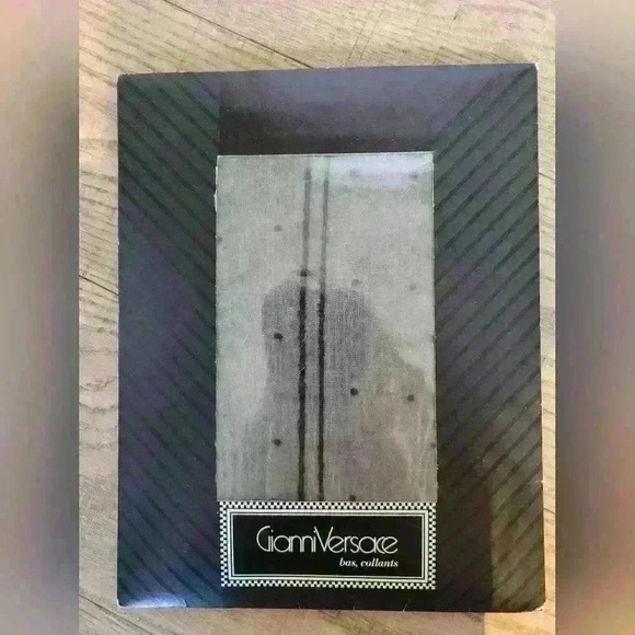 NWT & VINTAGE!! | Gianni Versace Dark Blue Tights With Design - Picture 1 of 4